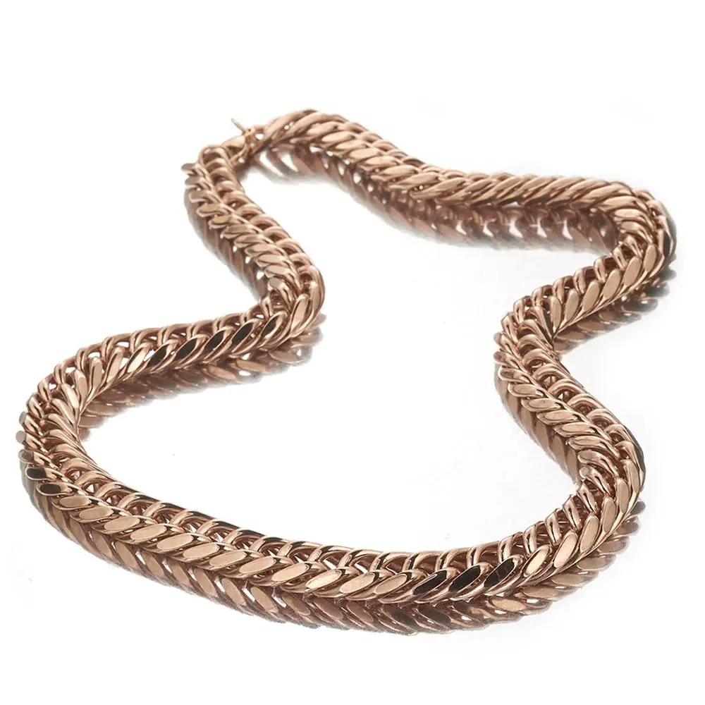 Мужское ювелирное изделие из нержавеющей стали 16 мм широкая Двойная Цепочка с