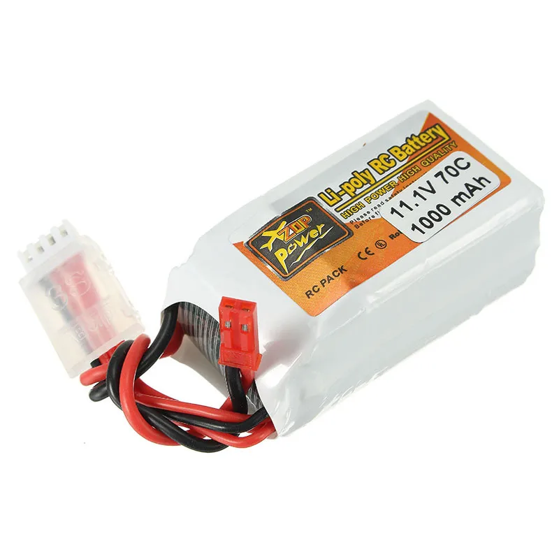 Перезаряжаемые ZOP мощность 11 1 В 1000 мАч 70C Lipo разъем батареи JST для RC камеры Дрон FPV