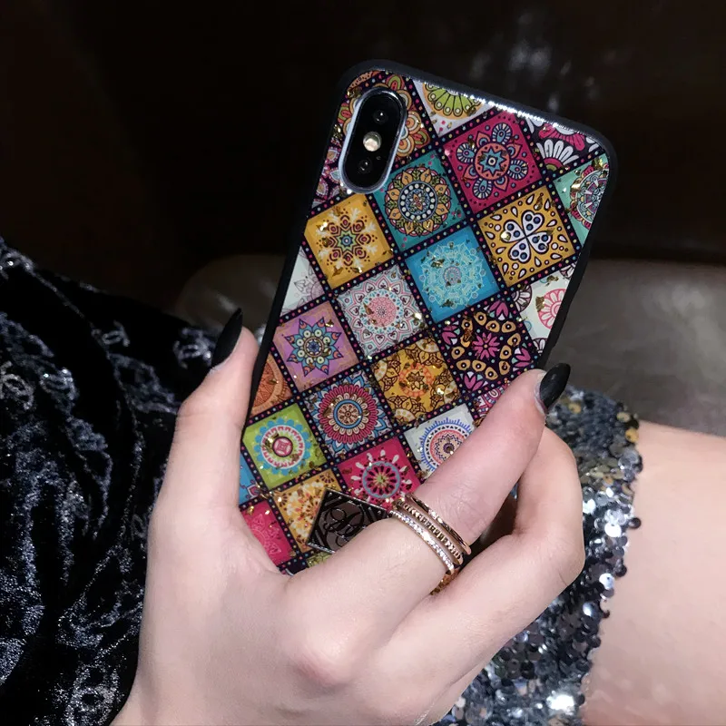 Case For iPhone X Xs Max 7 8 Plus Glitter Luxury Back Cover 6 6s Soft TPU Capa Coque ipone Capinha iphone7 Cases |
