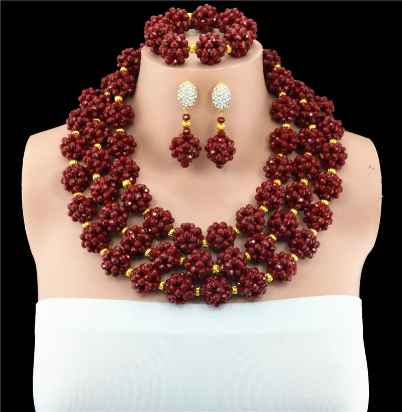 Роскошный золотой комплект ювелирных изделий для свадьбы в нигерийском стиле с