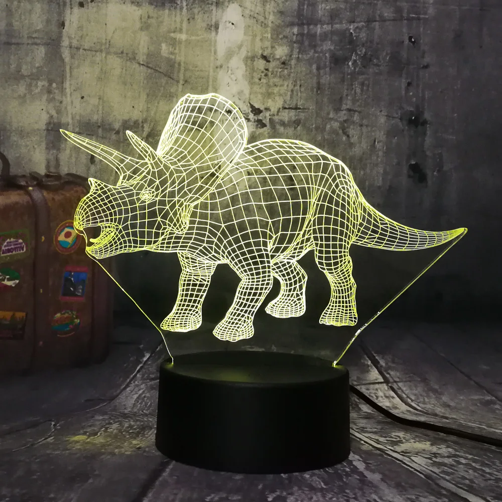 Пижама с динозавром из фильма Парк Юрского периода Трицератопс 3D светодиодный