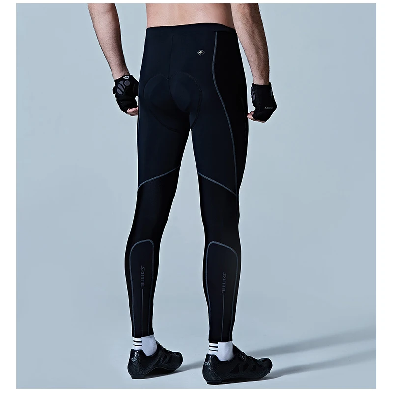 Santic Pro Cycling Брюки Мужчины Спонг Мягкий Дышащий Quick Dry MTB Велосипед Колготки Езда