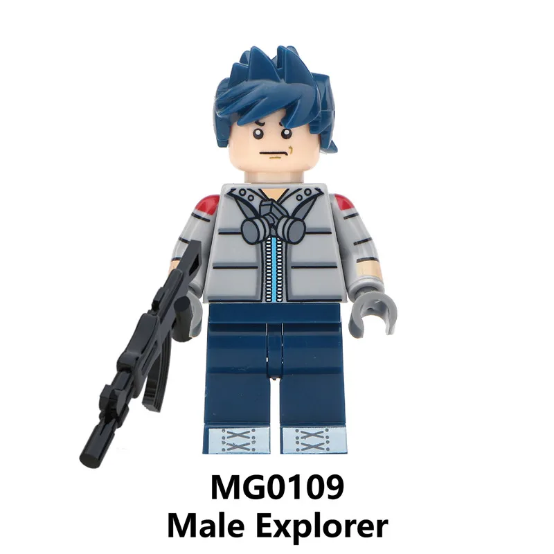 8 шт./лот Legoing фигурки игры Battle Royale Skull Trooper City Explorer Ninja Builder Jonesy детские игрушки