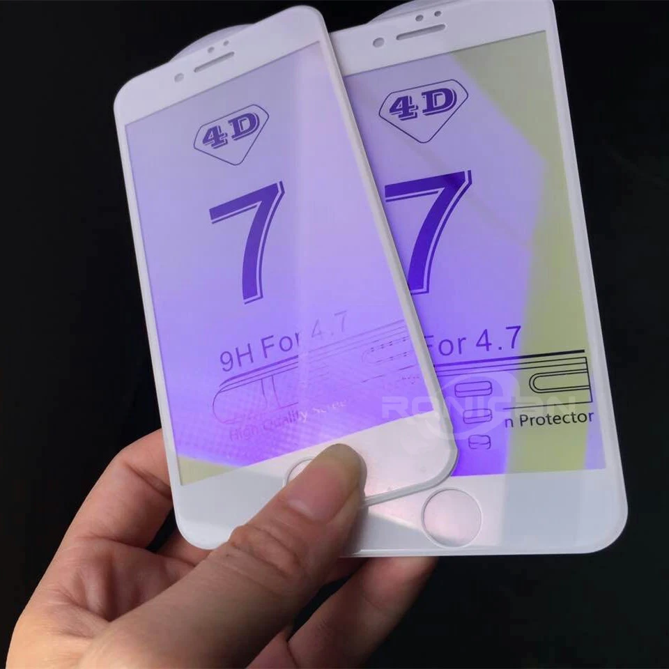 Закаленное стекло 4D для iphone 7 8 6 6s Plus защита экрана с защитой от синего света - Фото №1