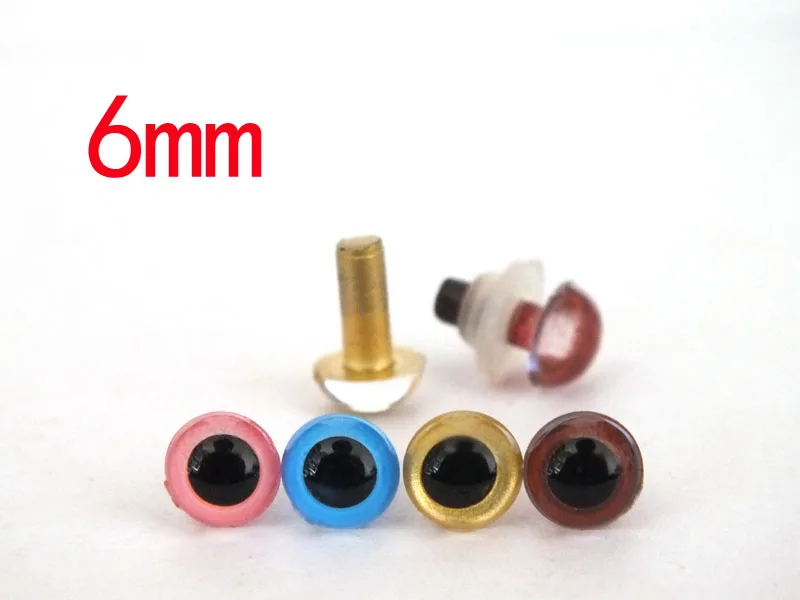 Бесплатная доставка! 80 шт./лот разноцветные Пластиковые Глаза Amigurumi 6 мм|plastic eyes|eyes