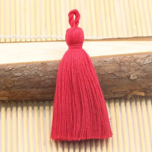 Red 10pcs 8 см хлопчатобумажная кисточка висячая веревка бахрома кисточка для шитья штор одежда украшение дома ювелирные изделия ремесло аксессуары 10 шт./лот - Цвет: Red 10pcs