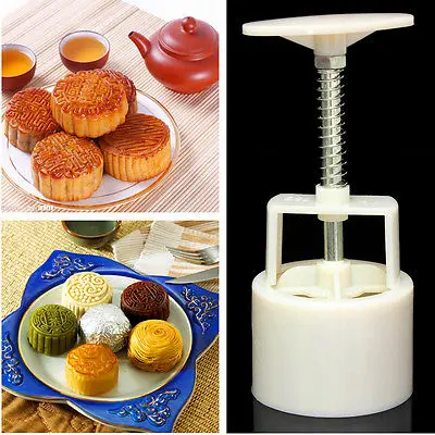 Вогнутые Цветочные Марки круглый пластиковый китайский фестиваль луна торт