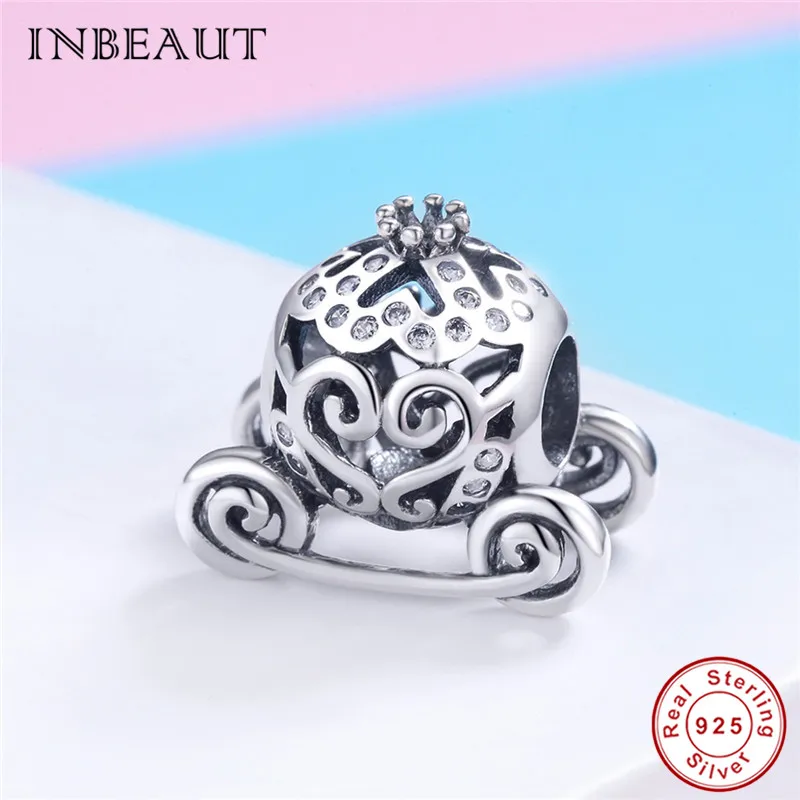 INBEAUT 925 оригинальные серебряные бусины в виде тыквы подходящие к фирменному