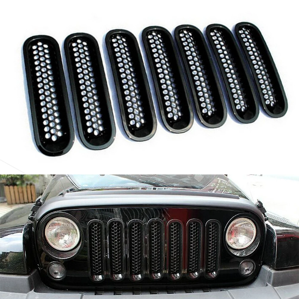 Передняя вставка сетчатая крышка клип в решетки 7 шт. автомобильные