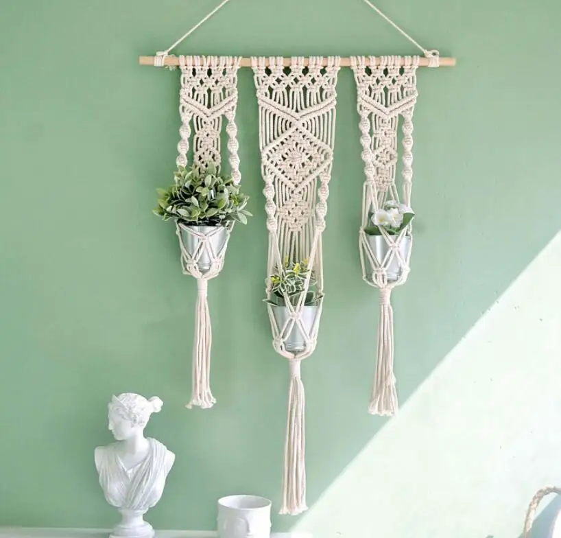 

Macrame Hanging Plant Basket Wall Plant Hanger Hanging Plant Pot Holders