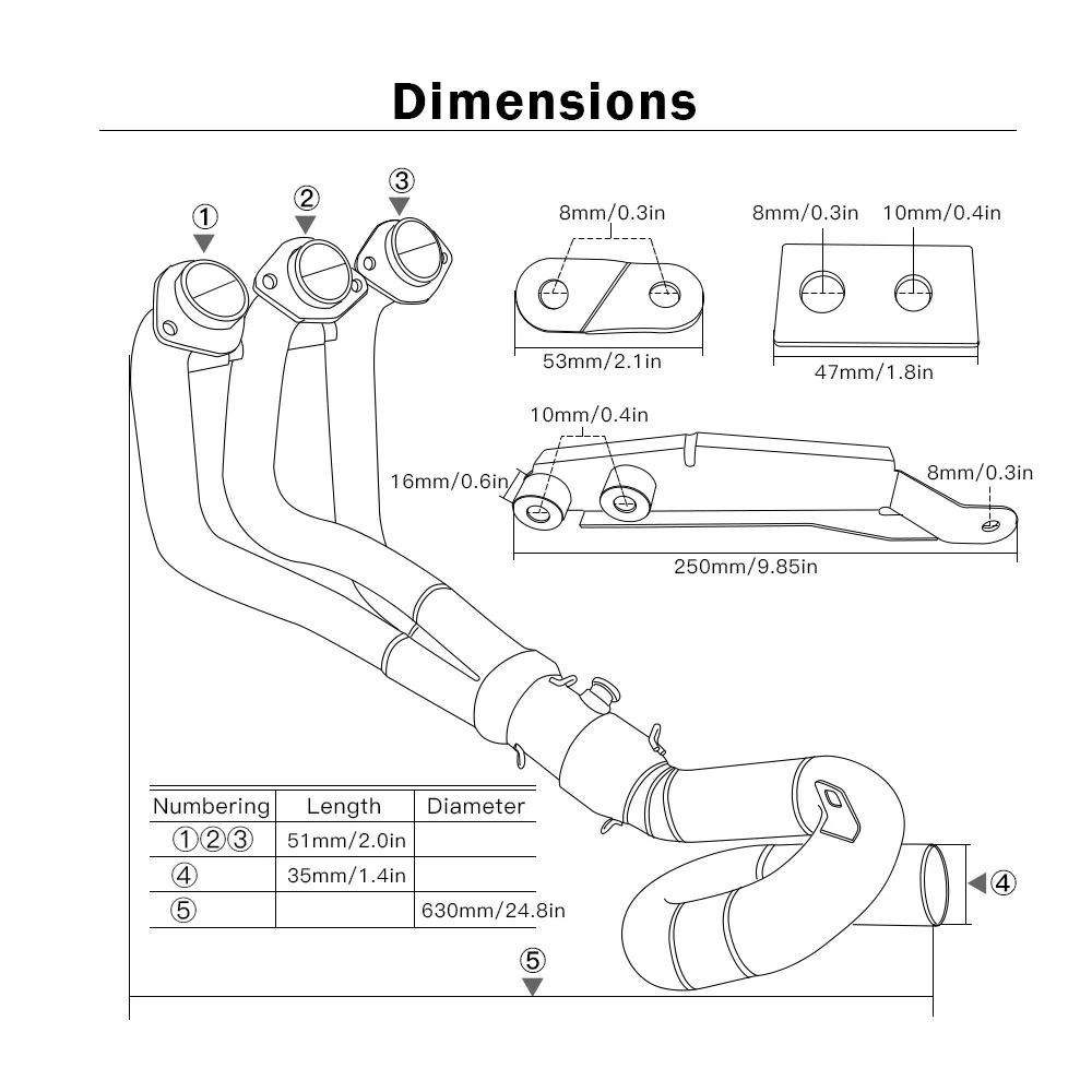 

Connector Front Middle Exhaust Pipe For Yamaha MT09 MT-09 MT 09 Motorcycle Exhaust Muffler Front Pipe Middle Mid Pipe Blue