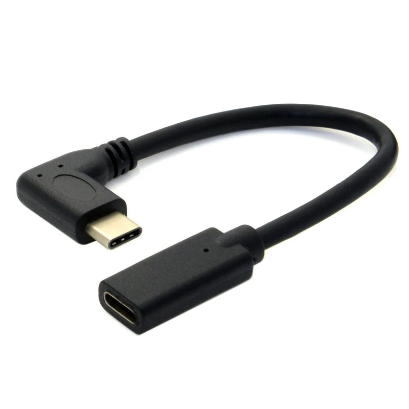 Type C USB 3 1 мама к type вилка 90 градусов под прямым углом папа гнезду удлинитель