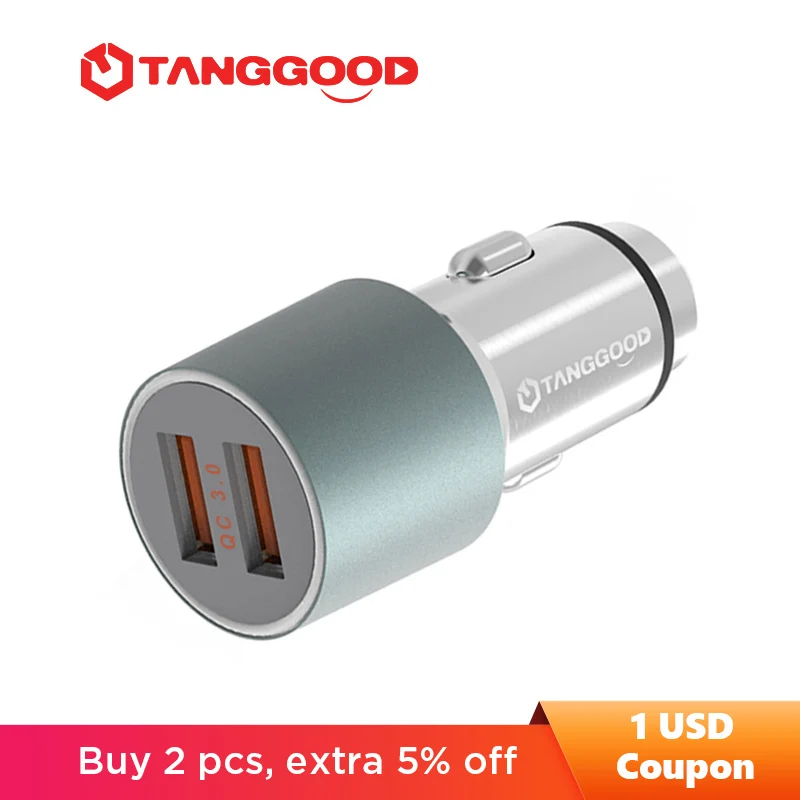 TANGGOOD 36 Вт USB Автомобильное зарядное устройство Быстрая зарядка 2 0 3 для мобильного