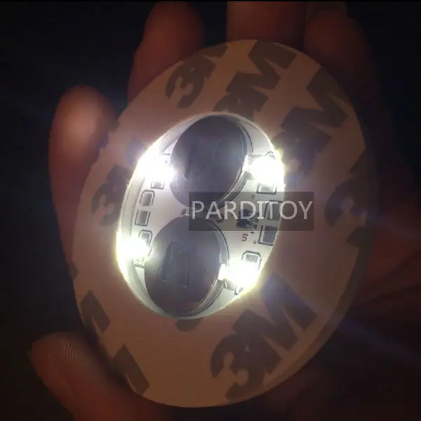 Оптом 100 шт Светодиодная мигающая наклейка для бутылки светящаяся белый