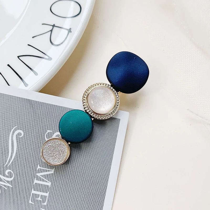 Новая мода Ins девушки акриловые геометрический блестящая шпилька Сладкий ободок