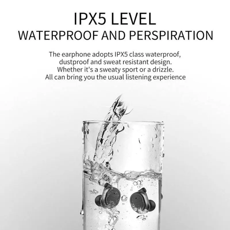 

Fashion Appearance Bluetooth 5.0 Sports Waterproof Ear Hook Wireless Headset Earbuds Touch Wearing Comfort0