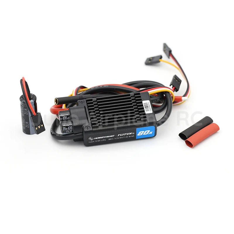 Hobbywing FlyFun V5 80A бесщеточный ESC 3 6S Lipo для радиоуправляемого самолета|Детали и