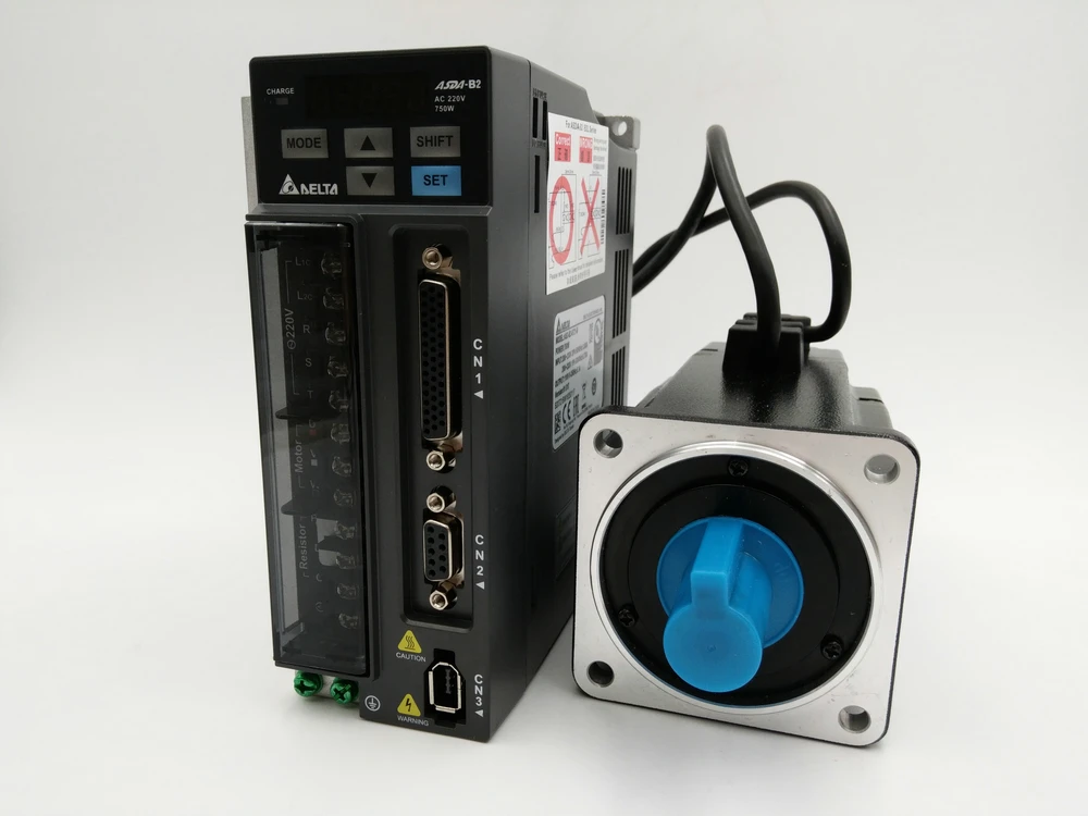 750 Вт AC Серводвигатель комплект привода 0 75 КВТ ECMA-C20807RS + ASD-B2-0721-B 3000 об/мин 80 мм с
