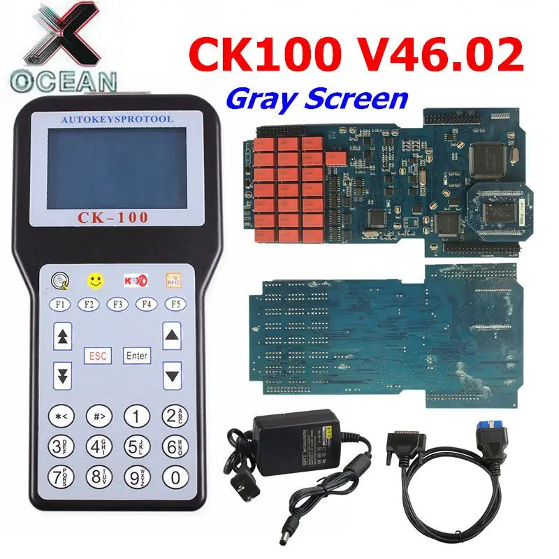 Новейшая модель CK100 Авто ключевой программист CK 100 V46.02 OBD2 ключ транспондер 46 02