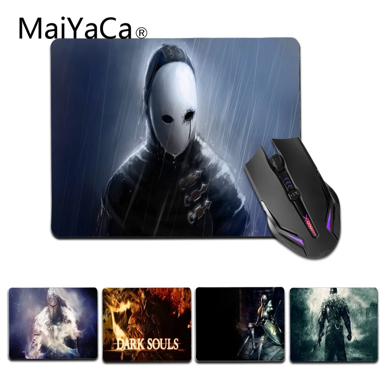 MaiYaCa серебристый Темные души Удобный маленький коврик для мыши игровой Размер 25x29