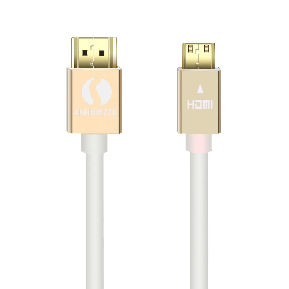 Annwzzd мини HDMI к HDMI кабель Высокоскоростной V1.4 тип A к TYPE C кабель Поддержка 1080p 1440p 3D для планшетов DVD PC HDTV проект