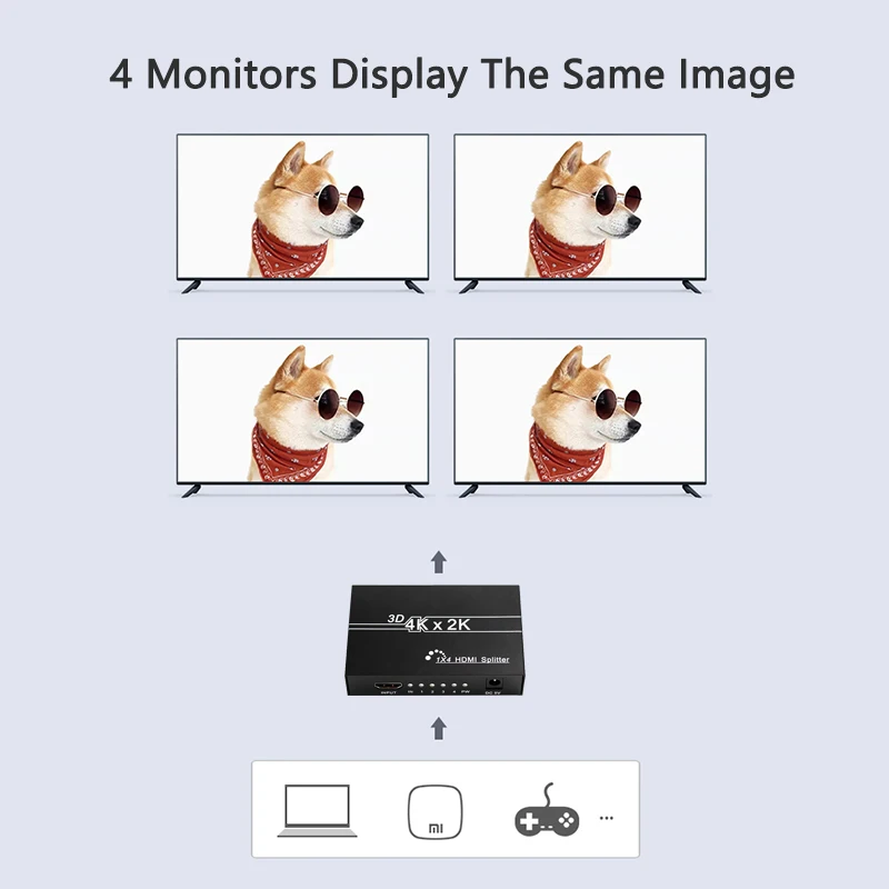 HDMI сплиттер 1X4 ретранслятор усилитель 1 4 версия 3D 4K60Hz в out конвертер адаптер для ТВ