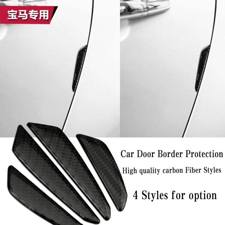 Карбон волокно эпоксидной защитные наклейки на двери автомобиля аксессуары для