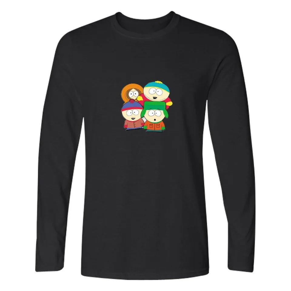 США мультфильм South Park футболка с длинным рукавом Для мужчин осень модные футболки