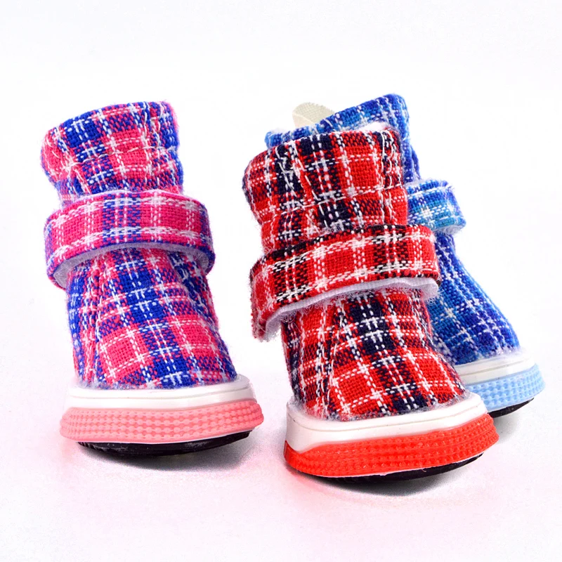 Зимние теплые ботинки для домашних животных 4 шт./компл.|dog shoes|dog shoes wintercat footwear |