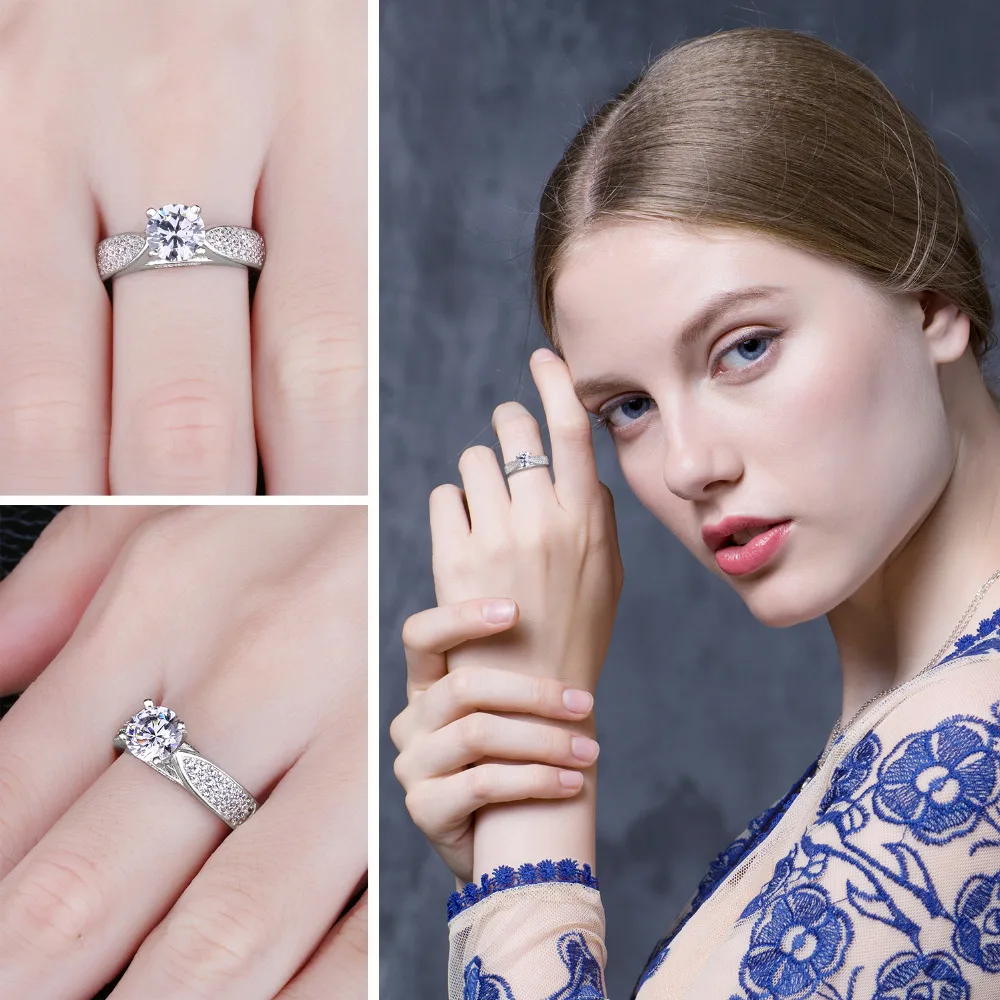 JewelryPalace мода круглый кубического циркония обручальное кольцо для Для женщин
