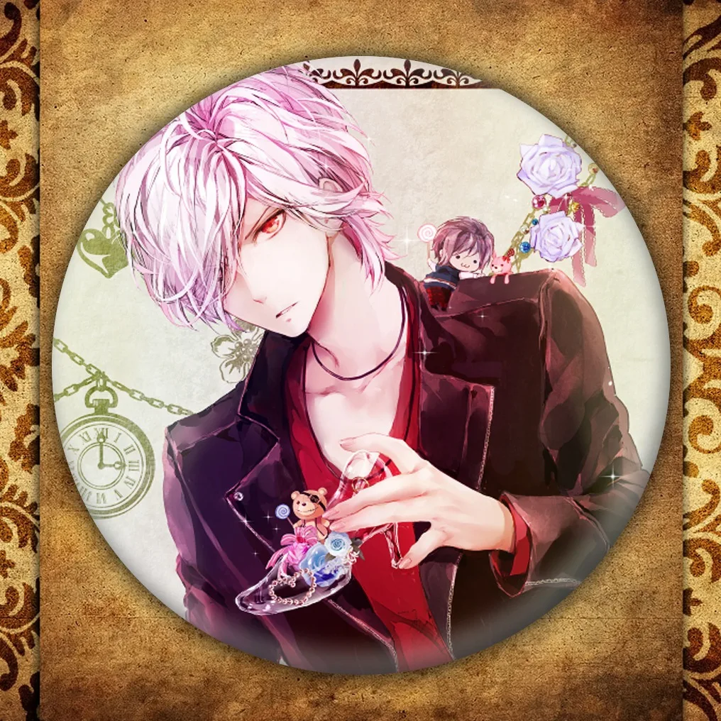Короткая футболка с героями из японского аниме DIABOLIK LOVERS бейдж дисплеем модные