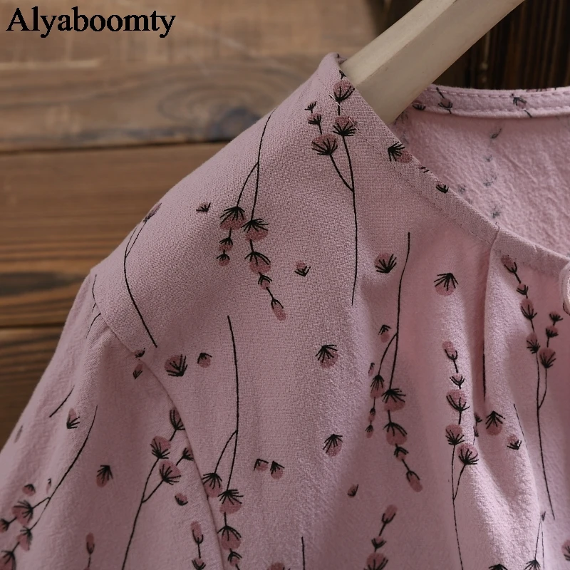 2020 Summer Women Cotton Dress O Neck Floral Print Casual Loose Vestidos De Verano Bandage Short Sleeve Cute Ruffles Sweet | Женская