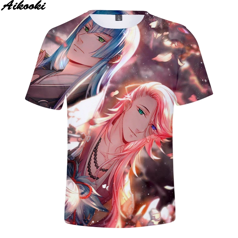 Aikooki/футболка с 3D принтом Touken Ranbu Online дышащая футболка мультипликационным Harajuku