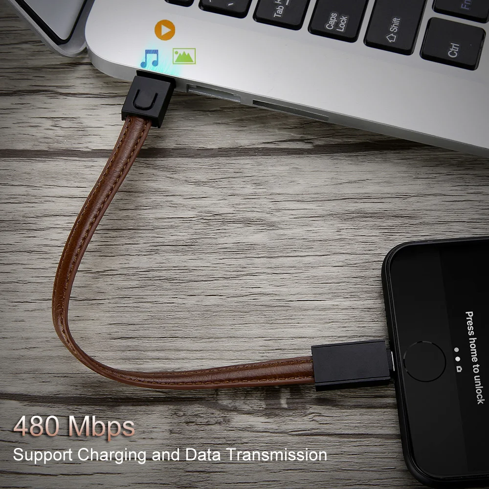 FLOVEME USB кабель для iPhone 6 6S Plus 5 5S SE из искусственной кожи брелок зарядный кабель для iPhone 7 8 Plus X 10 для iPad зарядное устройство