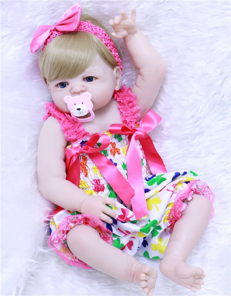 22 &quot55 см всего тела силикона Reborn Baby Doll игрушки Lifelike Детские на день рождения
