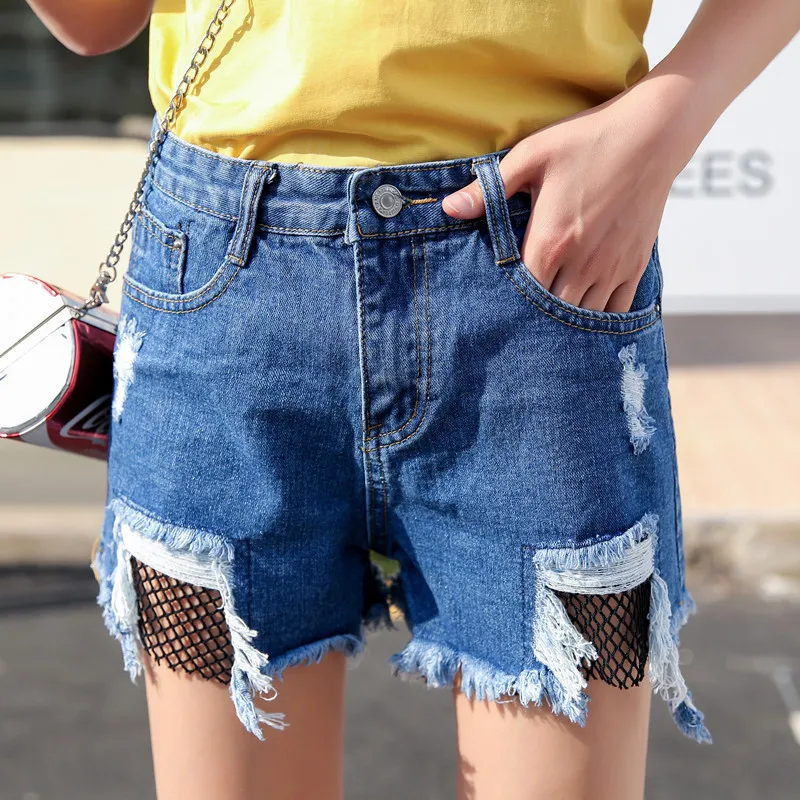 

Shorts ladies summer denim shorts hot pants holes fashion