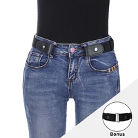 awaytr buckle elastic belt for women men free no buckle stretch waist belt for jeans dresses without buckle black waist belt