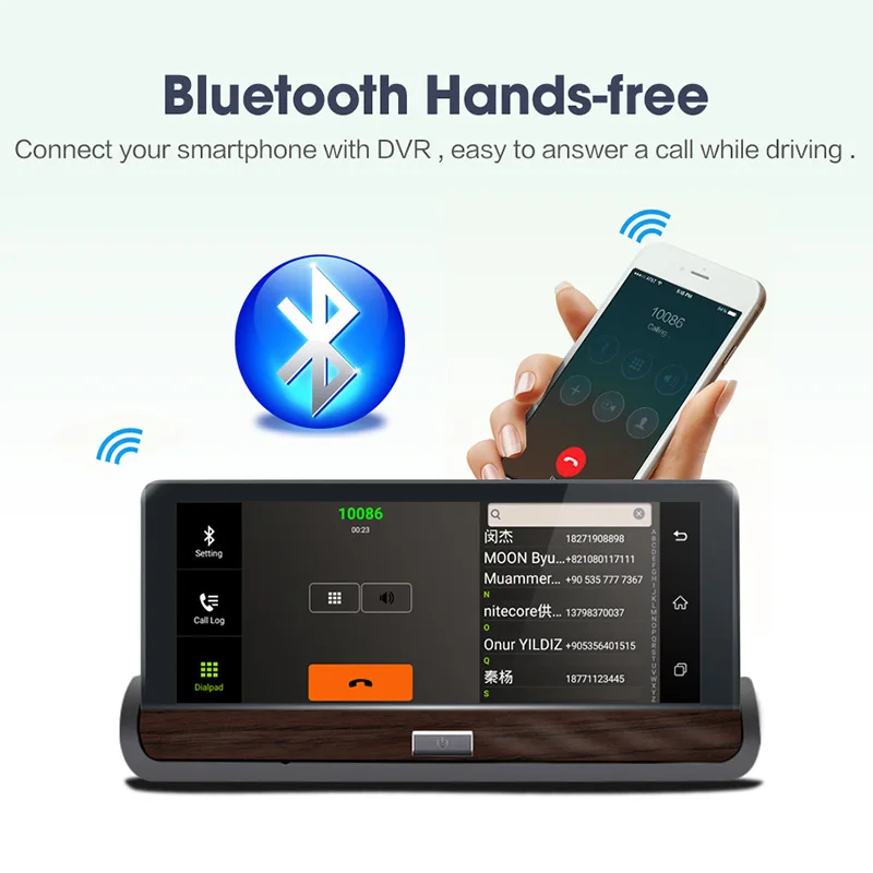 Flordgramy 7 'ƉG Android Видеорегистраторы для автомобилей GPS навигации FHD 1080 P приборной