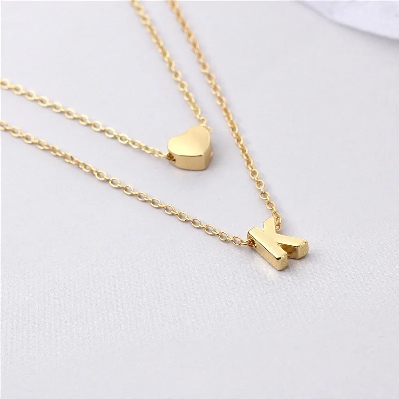 Ожерелье с подвеской в виде букв инициала сердца подвеска ювелирное изделие