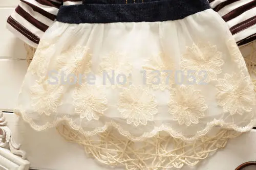 Новый 2015 хлопок детский дети новорожденных девочек весна платье принцессы с