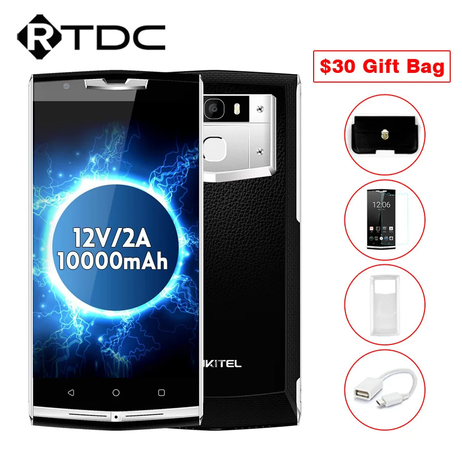 Oukitel K10000 Pro 4G LTE мобильный телефон Android 7 0 10000 мАч 12 В/2A Octa Core 5 &quotFHD B + 6 16MP Камера