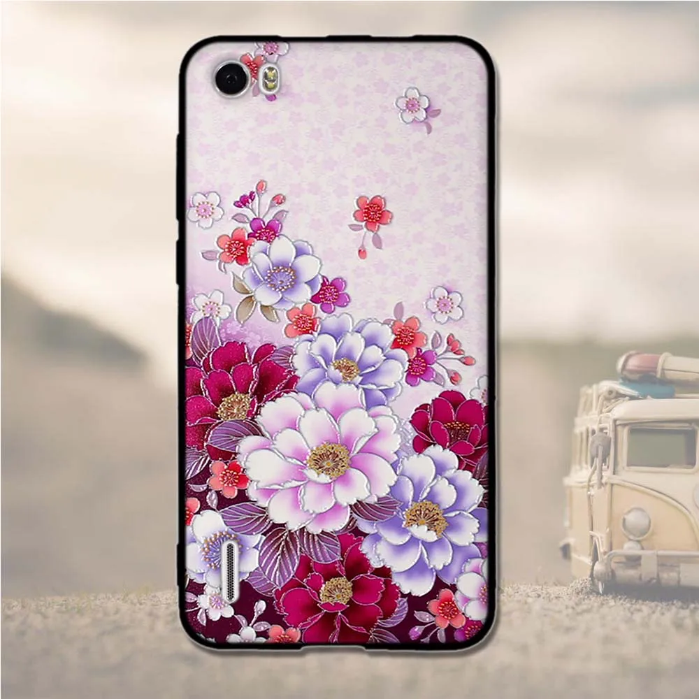 Чехол для Huawei Honor 6 H60-L01 H60-L02 H60-L04 чехол из мягкого силикона ТПУ милый окрашенный
