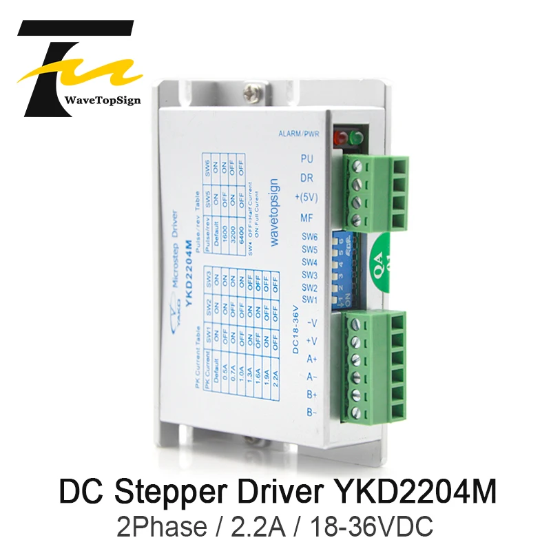 YAKO 2 фазный Драйвер шагового двигателя YKD2204M DC18 36V 100 кГц для гравировального