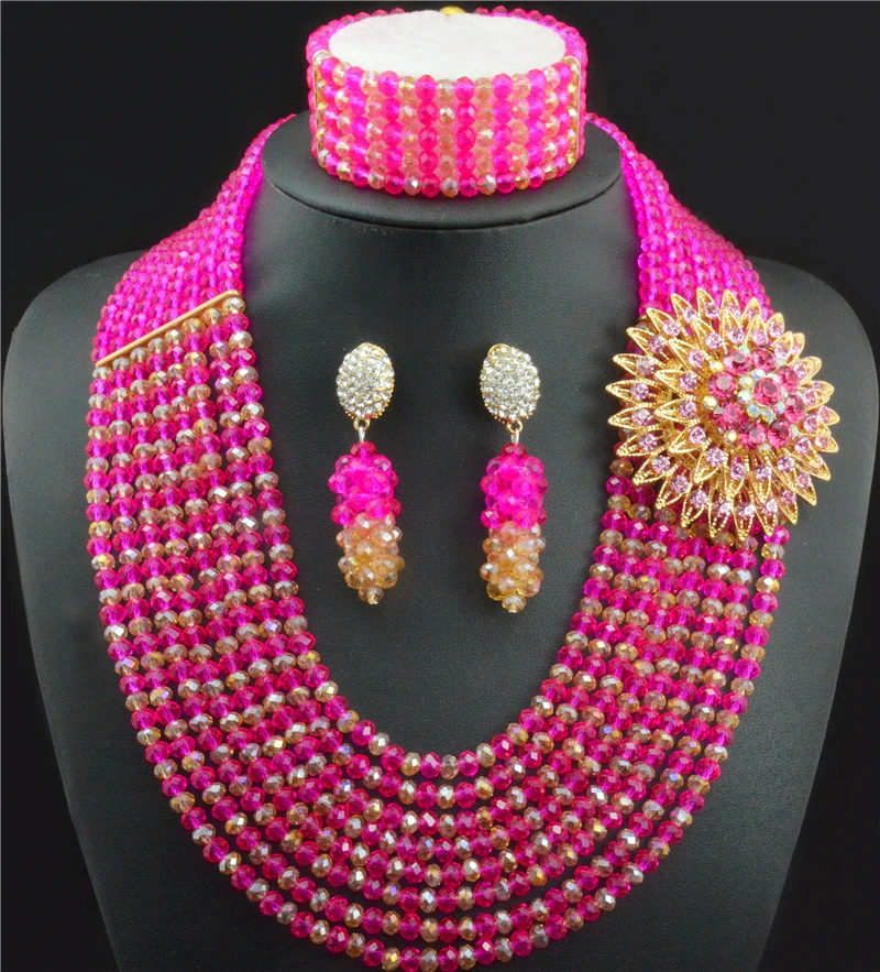 Комплект ювелирных изделий из африканских бусин в нигерийском стиле черный