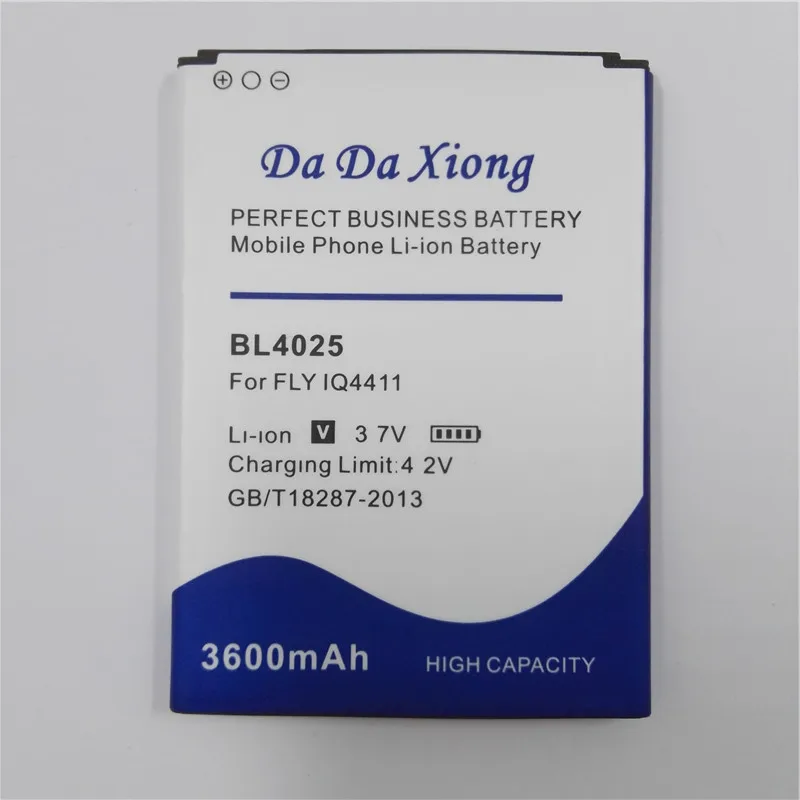 NEW 3600mAh BL4025 Replacement Battery For FLY BL 4025 IQ4411 IQ 4411 Batterie Bateria Batterij | Мобильные телефоны и
