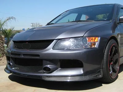 Для Evolution EVO 9 SE стиль углеродное волокно передняя губа ДЛЯ Mitsubishi глянцевое