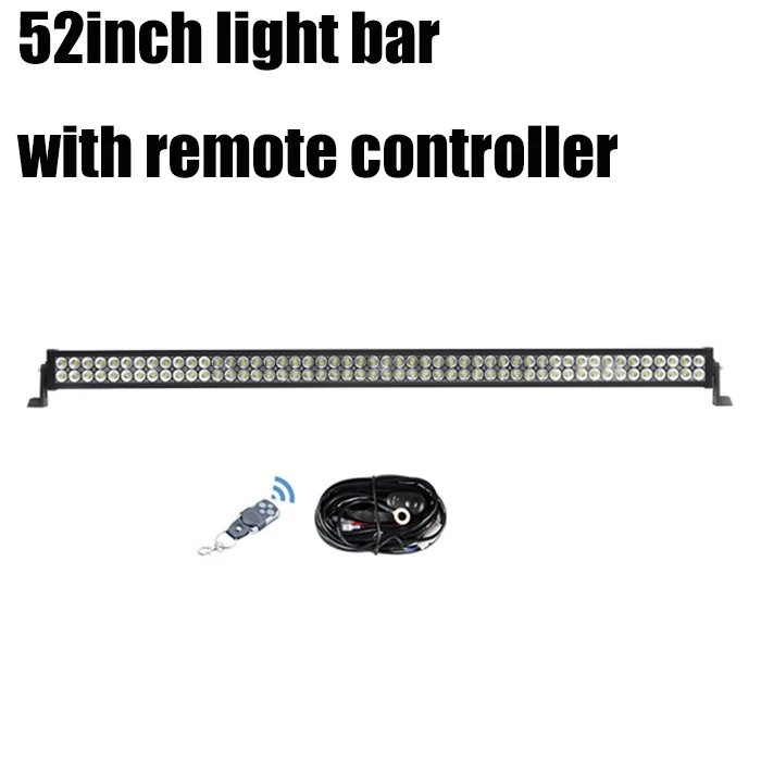 52 wireless switch 22, 32, 42, 52 дюйма внедорожный светодиодный светильник 120 Вт, 180 Вт, 240 Вт, 300 Вт, 6000 К, точечный светильник, комбинированный луч для джипа, внедорожника, уаза, вездехода, грузовика, рабочий светильник - Цвет: 52 wireless switch
