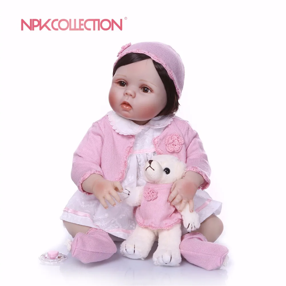 NPKCOLLECTION силиконовая кукла реборн 55 см мягкие игрушки ручной работы для детей