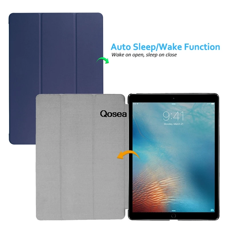 Qosea для Apple iPad Pro 12,9 дюймов роскошный из искусственной кожи смарт-чехол для Apple iPad Pro 12,9 Подставка для планшета