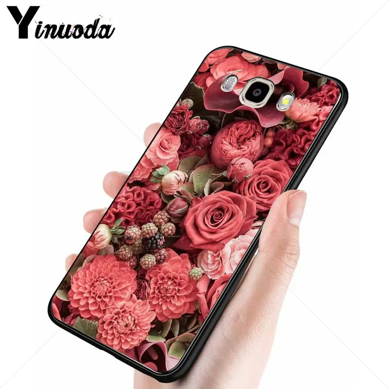 Yinuoda большая полоса ромашки розовые цветы аксессуары для телефонов Чехол samsung Galaxy
